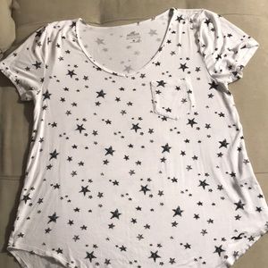 Hollister white star tee